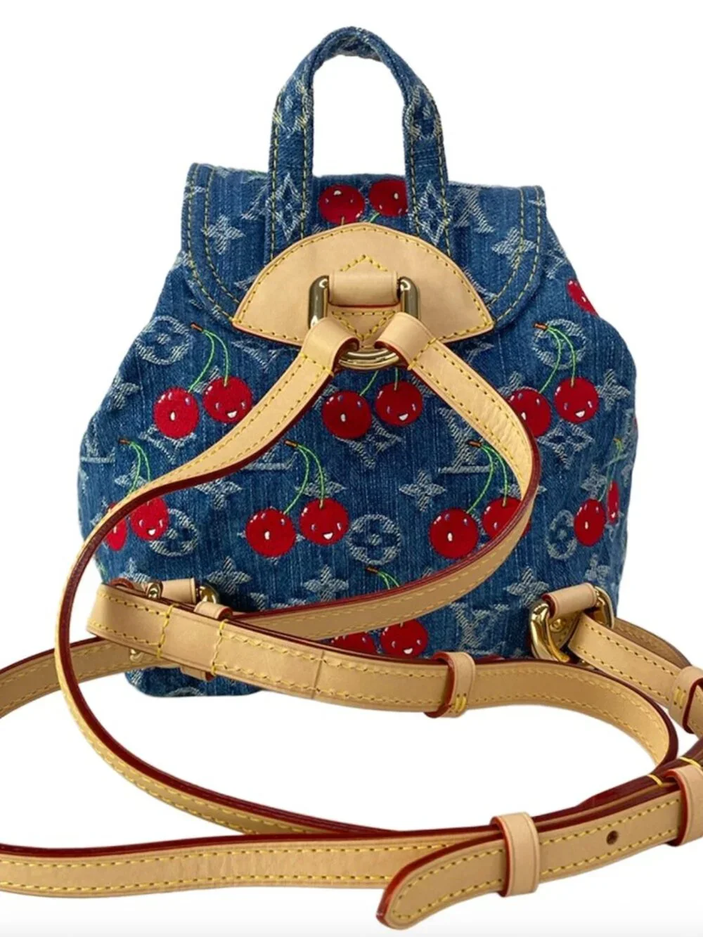 Louis Vuitton x Takashi Murakami Cherry Venice NM Denim Monogram